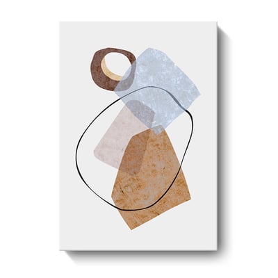 現代簡約 北歐五官抽象掛畫 復古幾何5款8