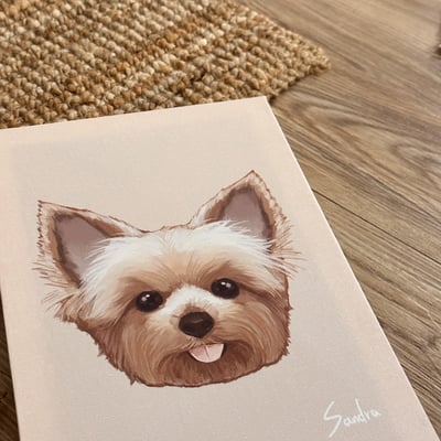 漫德原創-寵物系列｜約克夏簡約Q版 台灣在地繪師2