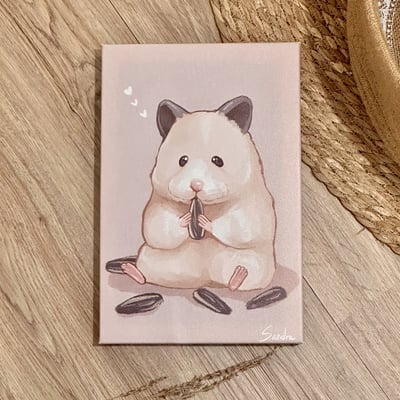 漫德原創-寵物系列｜沈浸葵花籽美食の黃金鼠 台灣在地繪師1