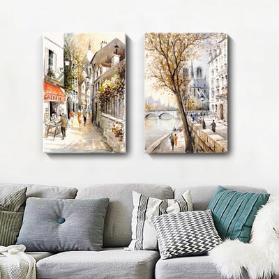 歐式水彩街景 兩款1