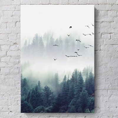 森林雲海 三連式 兩款 可單幅分開購買6