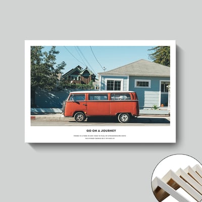 美式旅行車 紅色小鎮風景 5款3