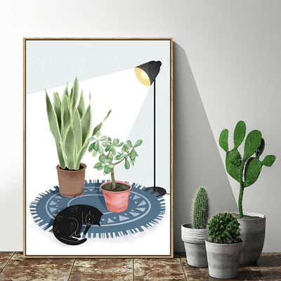 猫咪植物清新簡約 三款4