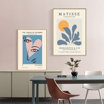 現代簡約 北歐五官抽象掛畫 五款4