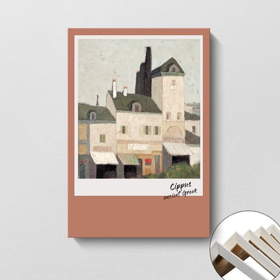 北歐建築微噴風格繪畫 三款4