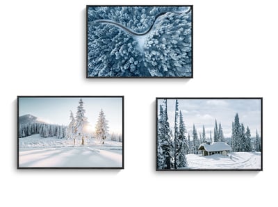 橫式｜簡約雪景冰山冰湖 三款1