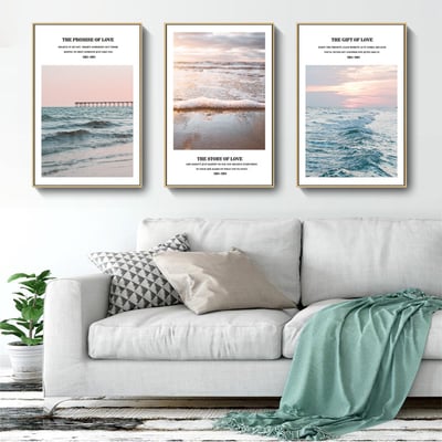 現代簡約日出唯美大海 三款1