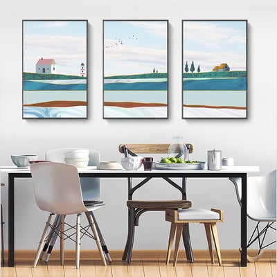 色塊簡約清新風 三聯畫 可單買 三款3