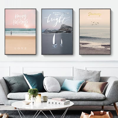 大自然海浪沙灘 英文字 七款7