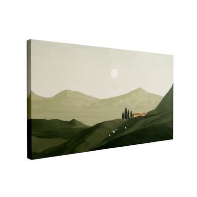 風景畫 山海 山脈 冰山 湖  特殊長型畫框  四款5