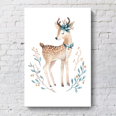 手繪童趣風格 動物系列 兔子 麋鹿 熊 三款8