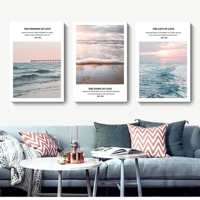 現代簡約日出唯美大海 三款2