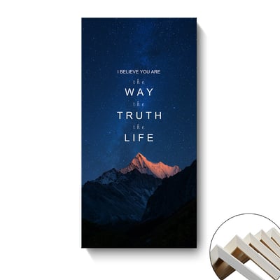 山海 山脈 冰山 湖  特殊長型畫框  六款8