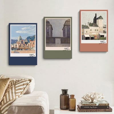 北歐建築微噴風格繪畫 三款2