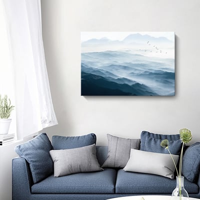 山頂雲海 二連式 兩款 可單幅分開購買3