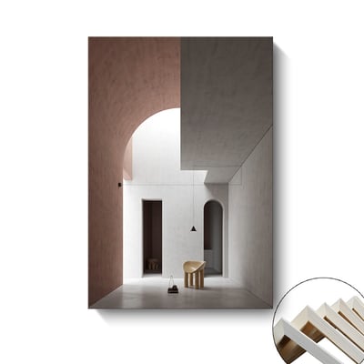 簡約北歐莫蘭迪色 復古立體建築 6款4