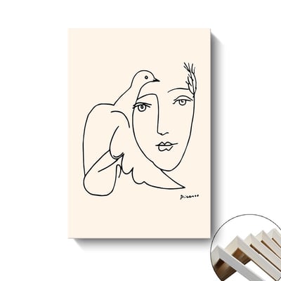 現代簡約 北歐五官抽象掛畫 五款9