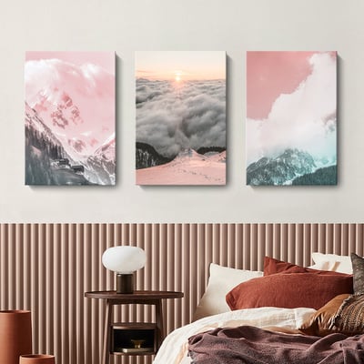 旅行沙粉色系風景山峰雲海 8款3