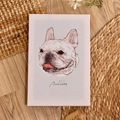 漫德原創-狗系列｜奶油白法鬥  台灣在地繪師1