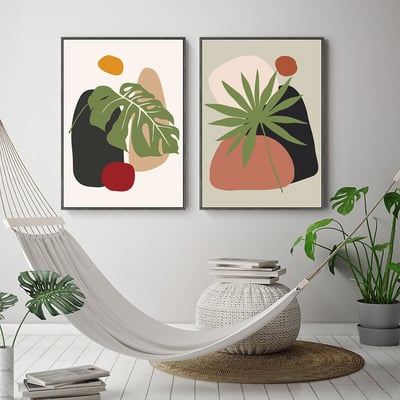 色塊 植物 現代簡約北歐莫蘭迪 八款5