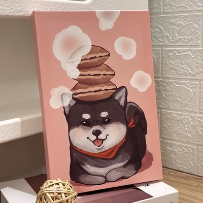 漫德原創-狗系列｜四色柴犬 頂頂食物系列  台灣在地繪師4