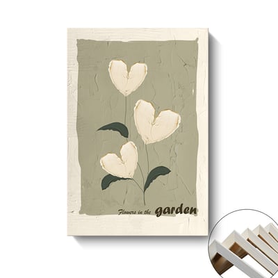 油畫筆觸奶綠色系ins花卉 4款5