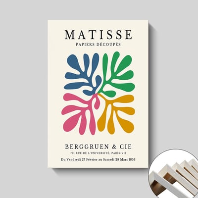 現代簡約馬蒂斯噴繪油畫 色塊抽象植物花卉 8款8