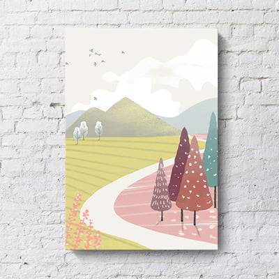 手繪繽紛風景色塊系列 三款8