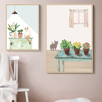 猫咪猫趣小清新 手繪風格  四款3