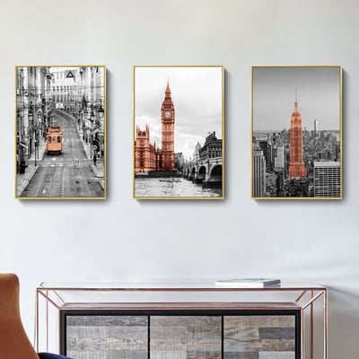 黑灰色階 簡約時尚 英國倫敦 法國 城市建築系列 １２款1