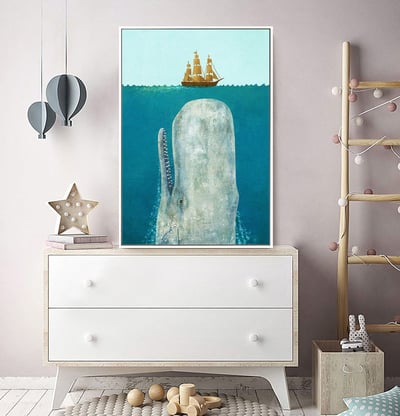 手繪風格 海洋生物系列 藍鯨 鯨魚 企鵝 氣球 六款6