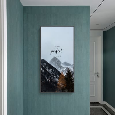 山海 山脈 冰山 湖  特殊長型畫框  六款6