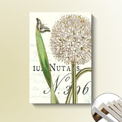 歐式手繪花卉 奶油白色系 四款 浦公英  花6