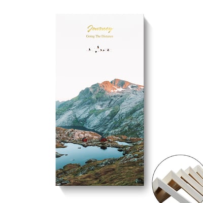 風景畫 山海 山脈 冰山 湖  特殊長型畫框  五款7