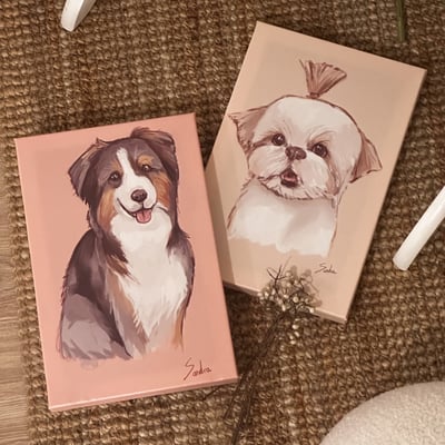 漫德原創-狗系列｜厚塗手繪西施犬 台灣在地繪師2