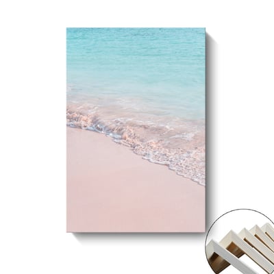 北歐粉色系椰樹大海風景 7款6