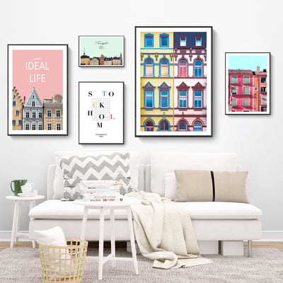 歐式繽紛建築 文藝風格 8款1