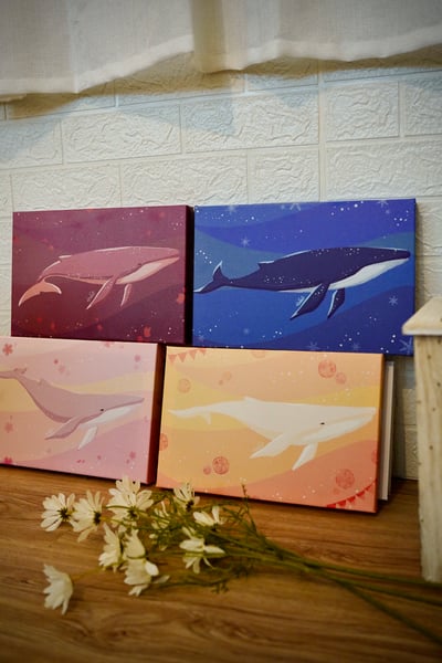 漫德原創-四季海洋生物/粉春 黃夏 咖秋 藍冬 台灣在地繪師作品 4款3