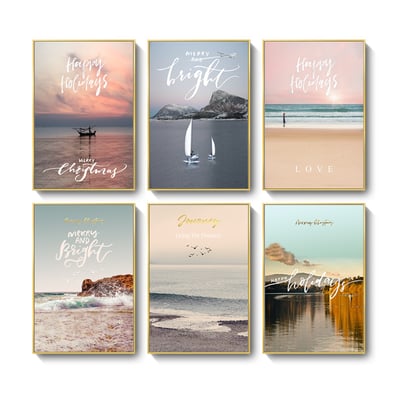 大自然海浪沙灘 英文字 七款8