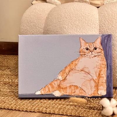 漫德原創-寵物系列｜兩隻橘貓兩隻胖 台灣在地繪師1