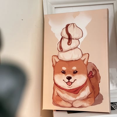 漫德原創-狗系列｜四色柴犬 頂頂食物系列  台灣在地繪師6