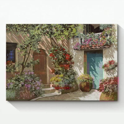 歐式油畫風景 小鎮風景  11款 橫式14