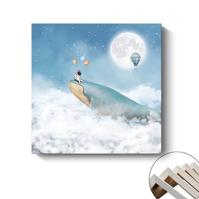 鯨魚宇航員月亮正方形 3種5