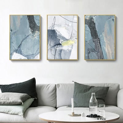 輕奢灰藍色調抽象 6款1