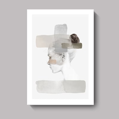 人物抽象藝術 黑白簡約風格 三款5