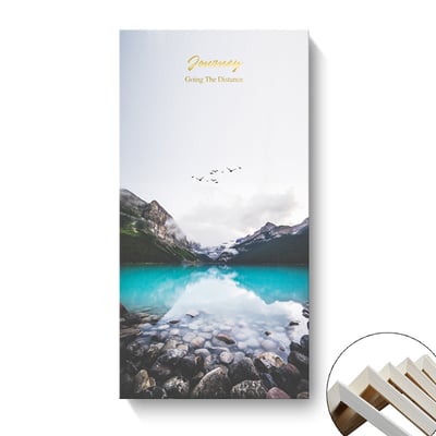 風景畫 山海 山脈 冰山 湖  特殊長型畫框  五款9