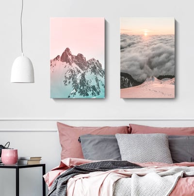 旅行沙粉色系風景山峰雲海 8款4