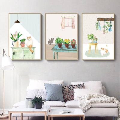 猫咪猫趣小清新 手繪風格  四款2