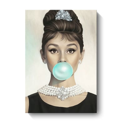 奧黛麗赫本 瑪麗蓮夢露 吹泡泡 四款6