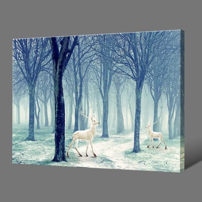 冷色系 麋鹿森林 橫式3